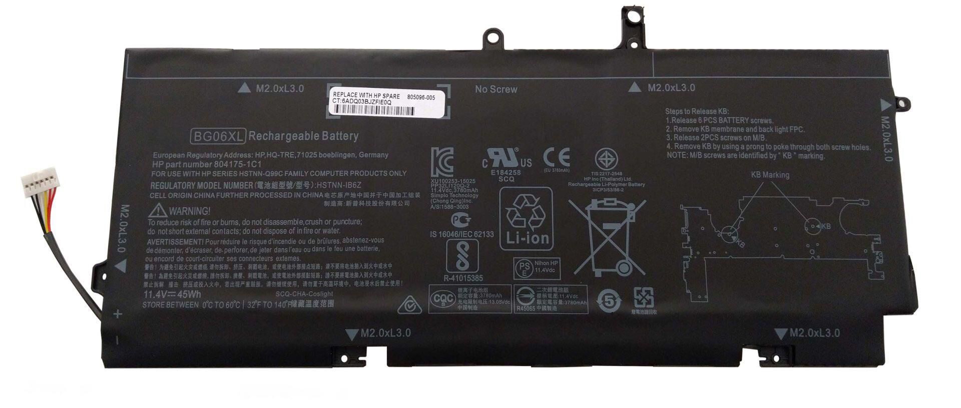 Hp EliteBook 1040 G3-Z3S89US Batarya