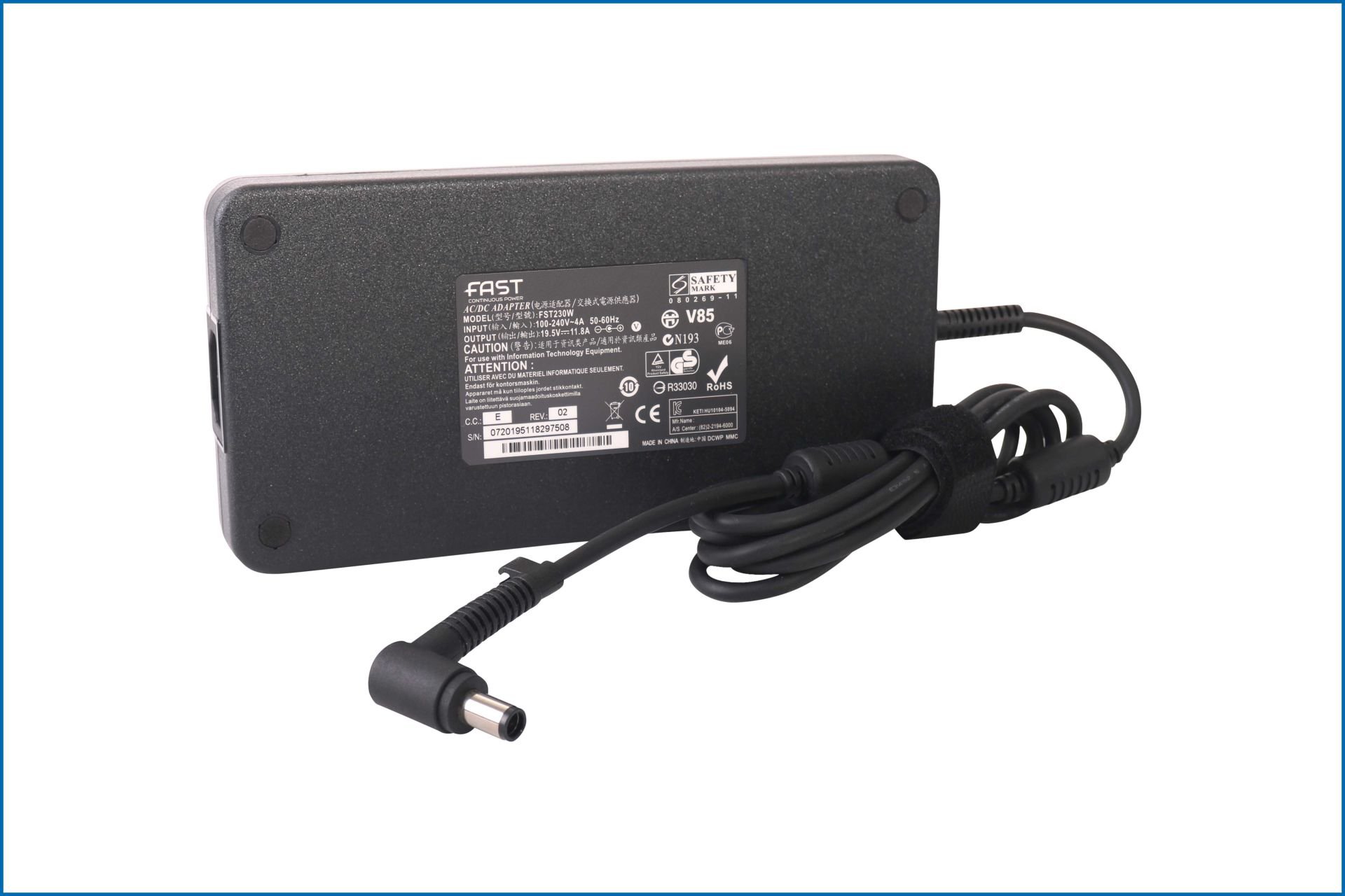 230W Monster Şarj Aleti - 19.5V 11.8A Excalibur Asus Toshiba Adaptör (5.5 x 2.5mm)