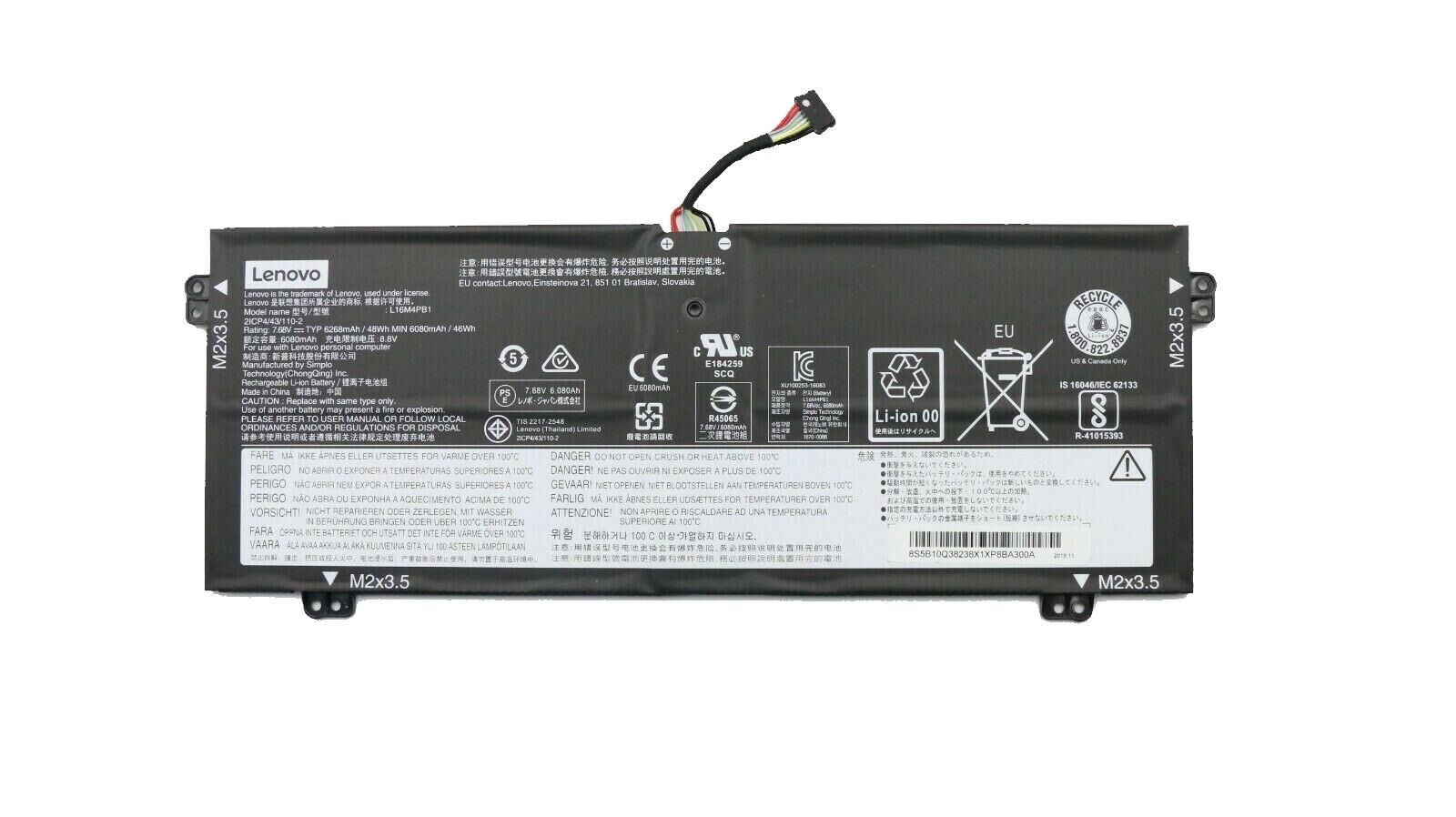 Lenovo L16C4PB1, L16L4PB1, L16M4PB1 Batarya Pil