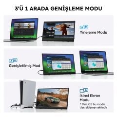 15.6'' Full HD 1080p IPS Portable Taşınabilir Monitör
