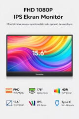 15.6'' Full HD 1080p IPS Portable Taşınabilir Monitör