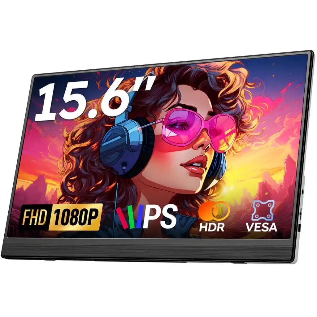 15.6'' Full HD 1080p IPS Portable Taşınabilir Monitör