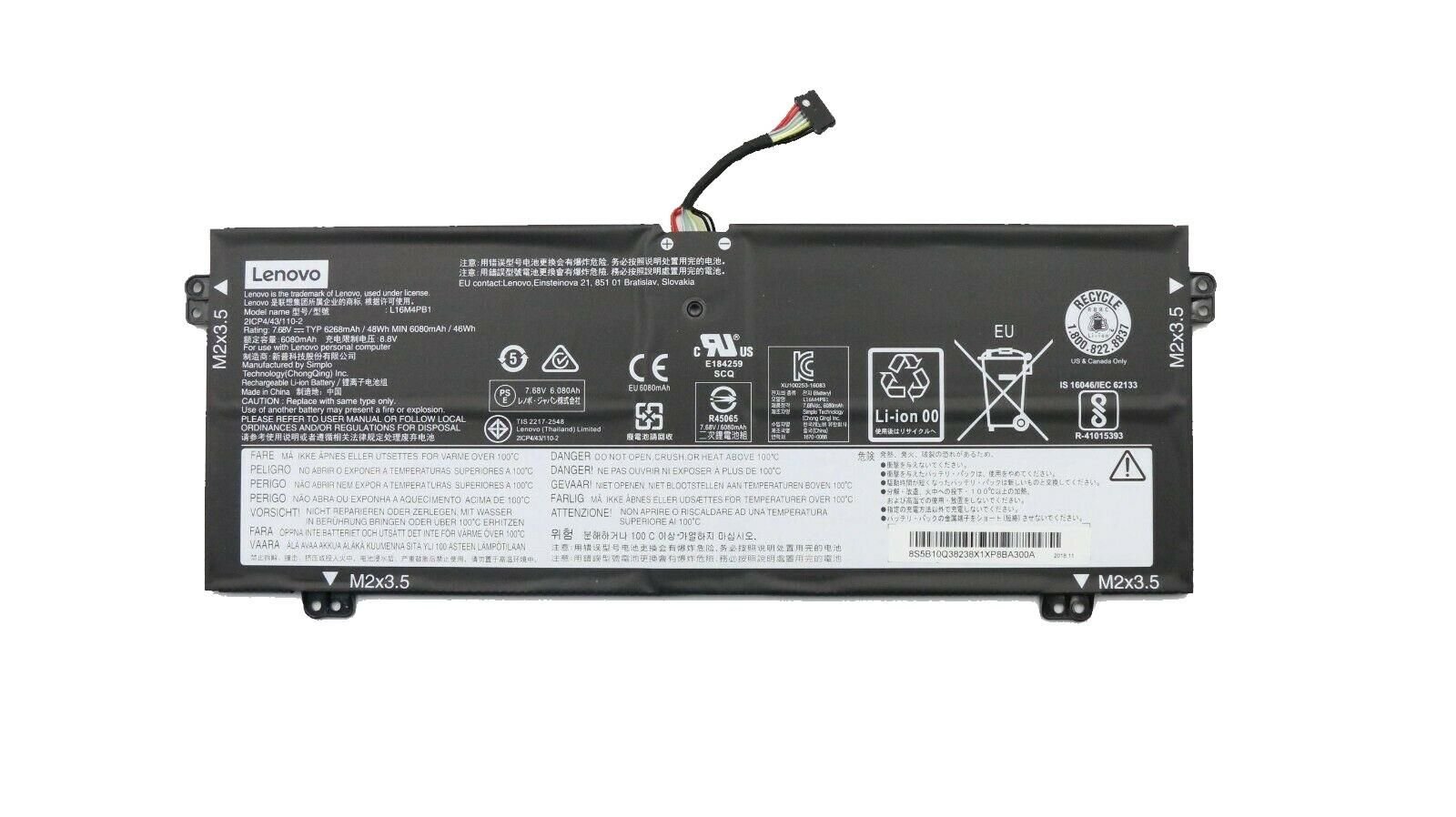 Lenovo Yoga 720-13IKB(80X60097GE) Batarya Pil
